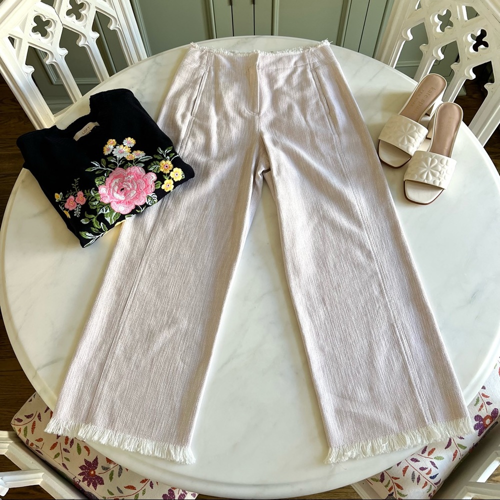 Rebecca Taylor Slub Crop Pant Orchid Sz 2